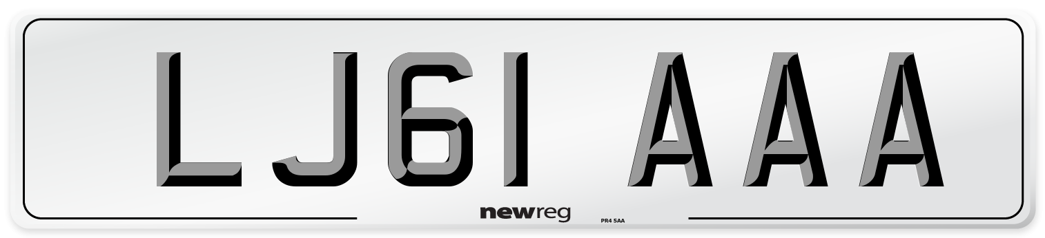 LJ61 AAA Number Plate from New Reg